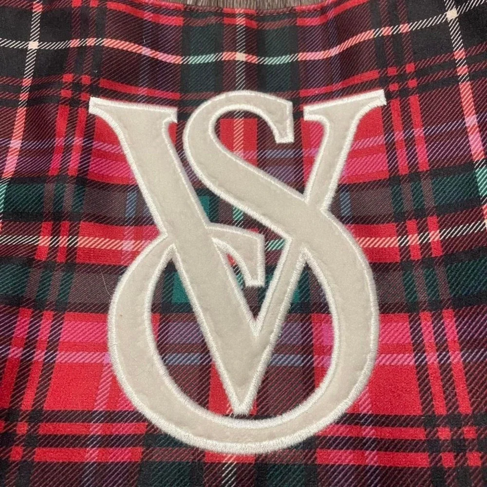 Victoria's Secret red plaid tote bag - Picture 3 of 4